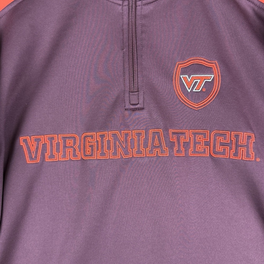 Virginia Tech Hokies‎ Columbia Omnishield 1/4 Zip-Up Jacket Maroon Mens XL NCAA - Picture 6 of 10